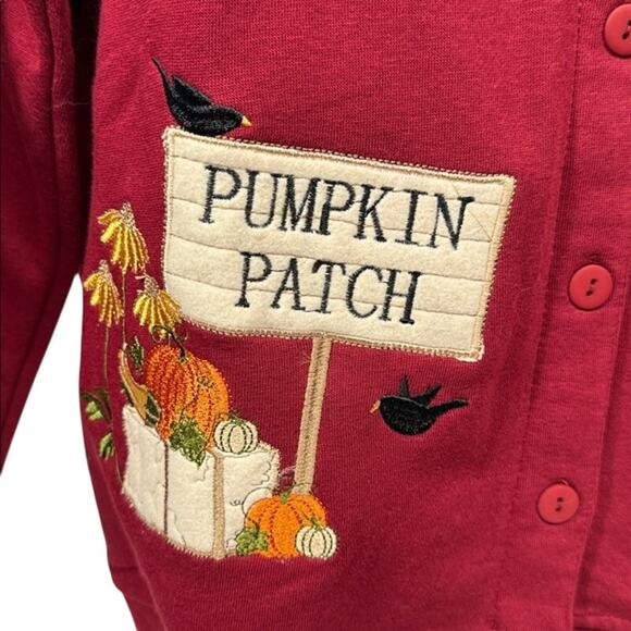 Women's New Grandma Fall Autumn‎ Thanksgiving Snap Up Sweatshirt Cardigan Size M - Picture 5 of 8